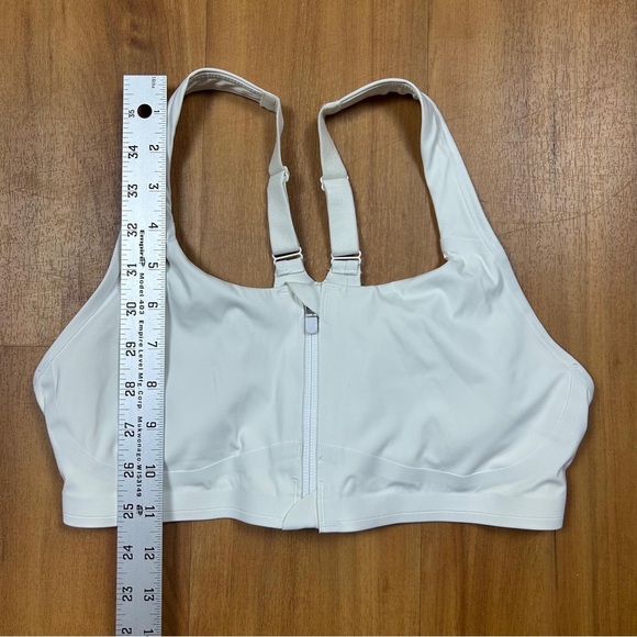 Athleta Women’s Bright White Zip Sports Bra Size S - Picture 3 of 9